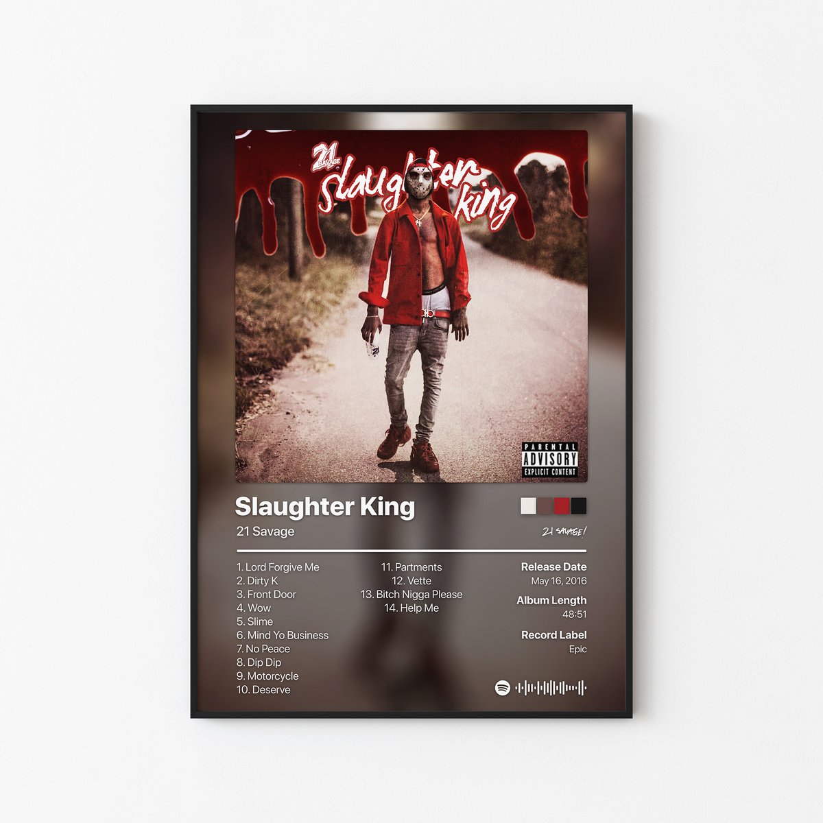 21 Savage Slaughter King Album Poster