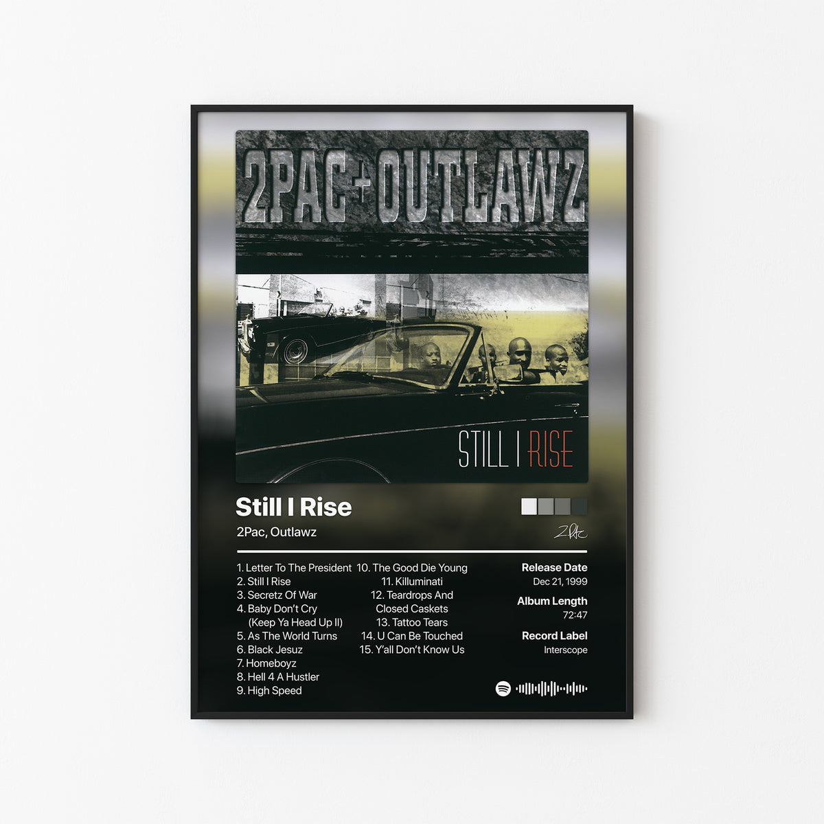 2Pac Still I Rise Album Poster