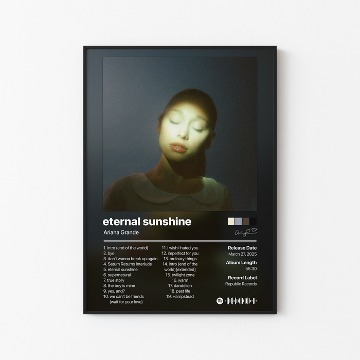 Ariana Grande eternal sunshine Album Poster