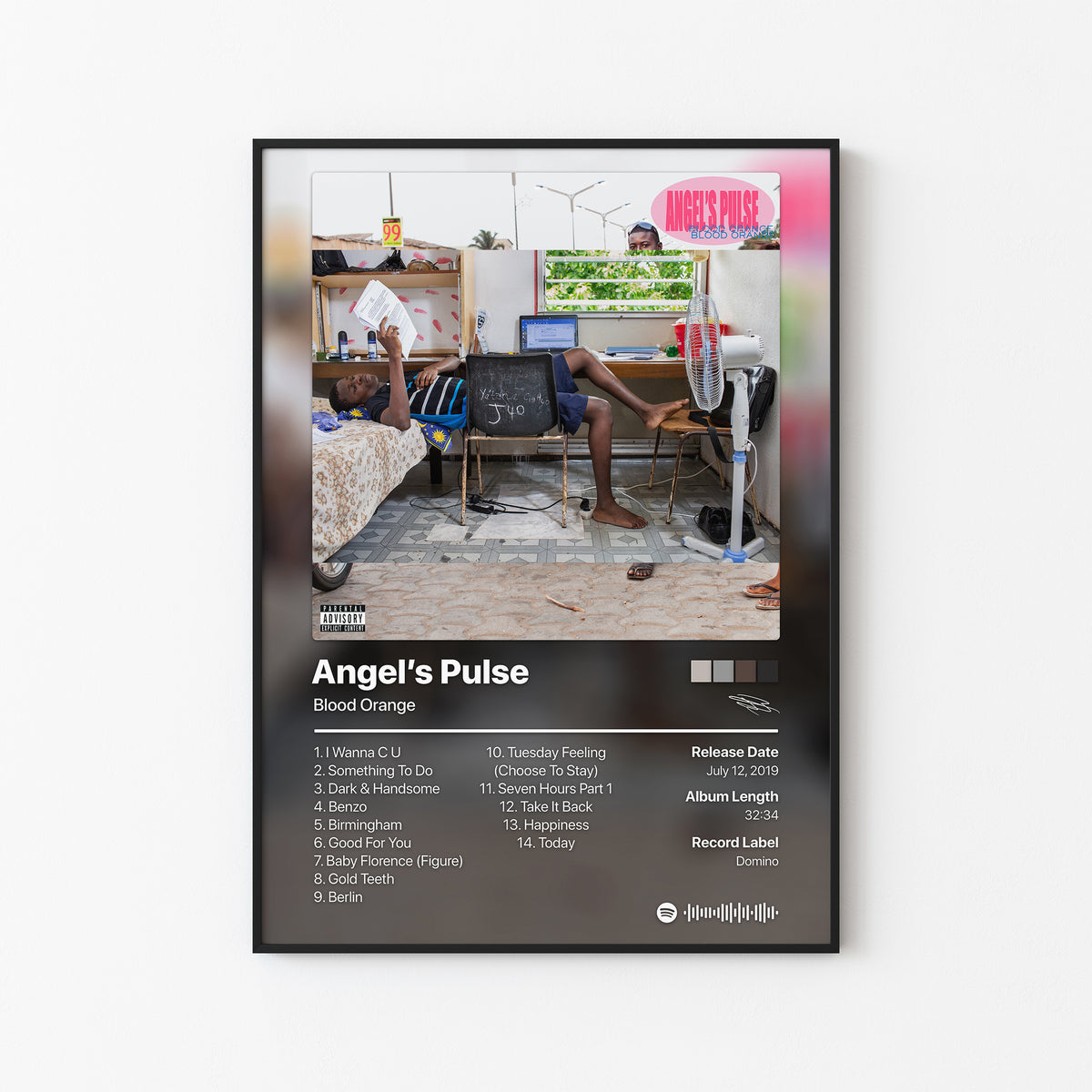 Blood Orange Angel's Pulse Album Poster
