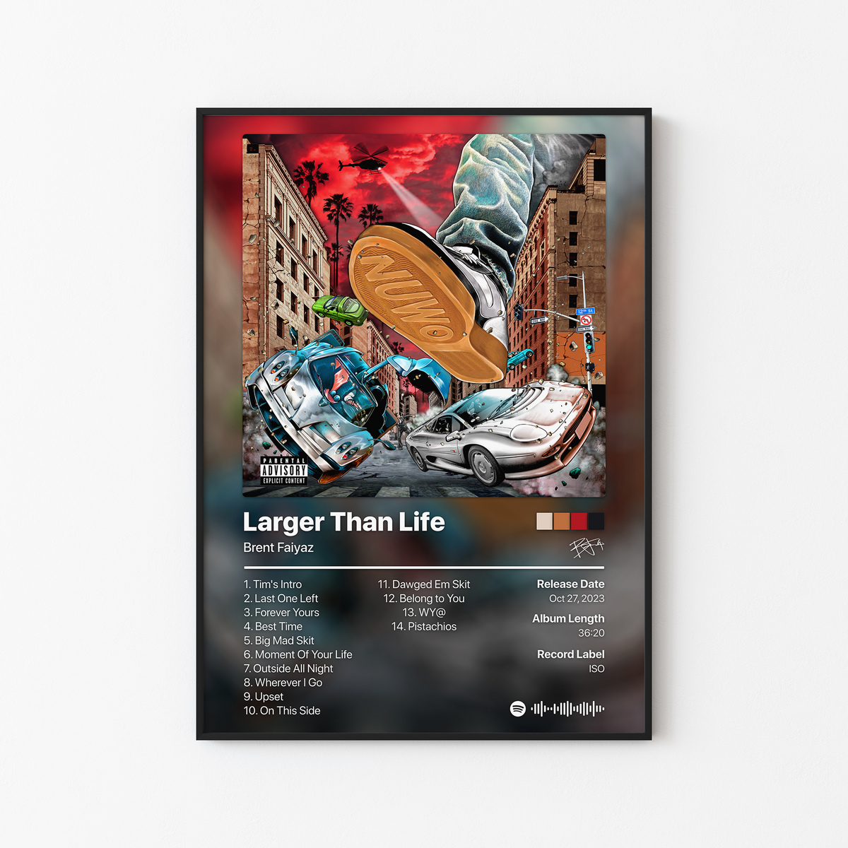 Brent Faiyaz Larger Than Life Album Poster