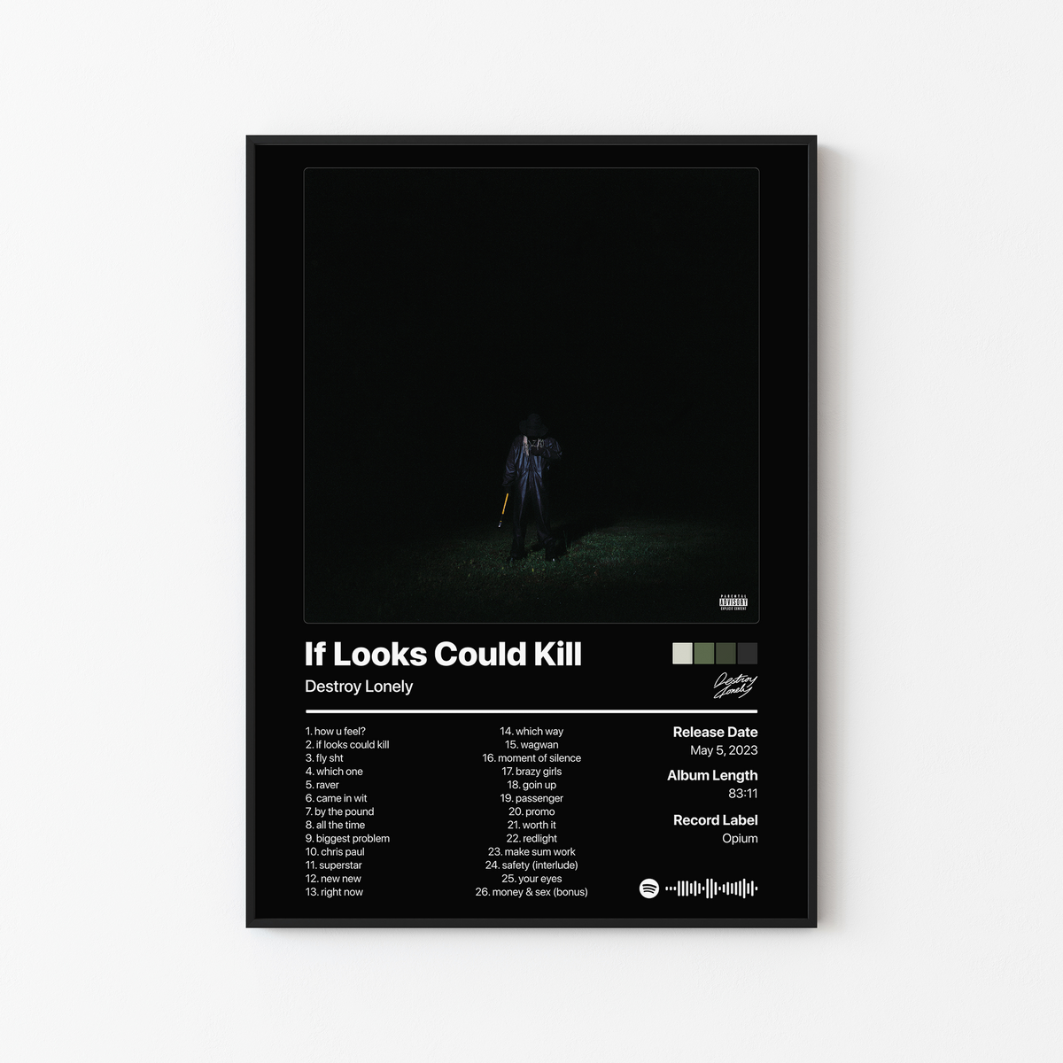 Destroy Lonely If Looks Could Kill Album Poster