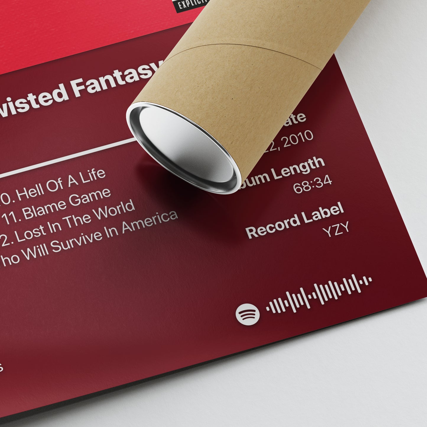 Kanye West My Beautiful Dark Twisted Fantasy Album Poster