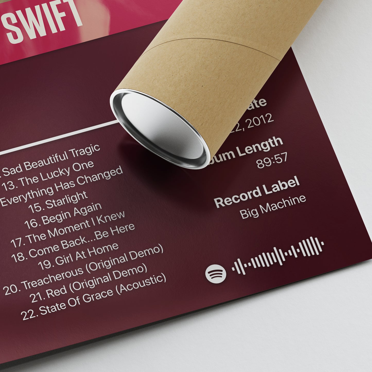 Taylor Swift Red (Deluxe) Album Poster