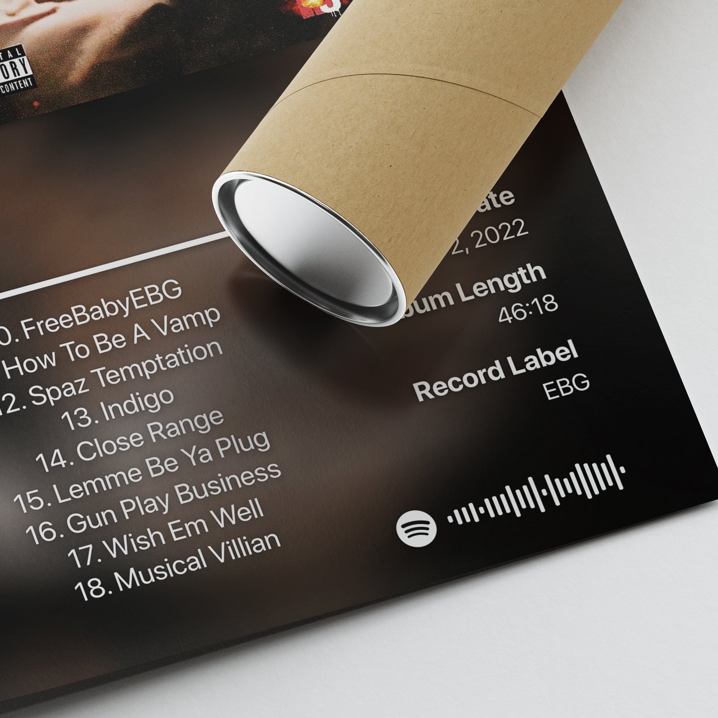 Glokk40Spaz Baby Whoa Album Poster