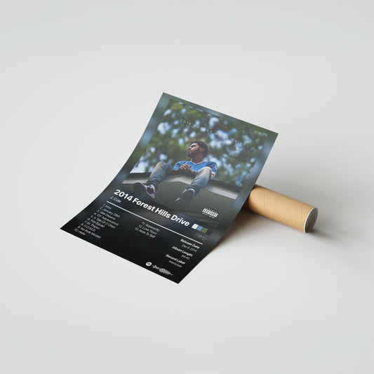 J. Cole 2014 Forest Hills Drive Album Poster