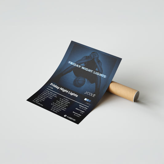 J. Cole Friday Night Lights Album Poster