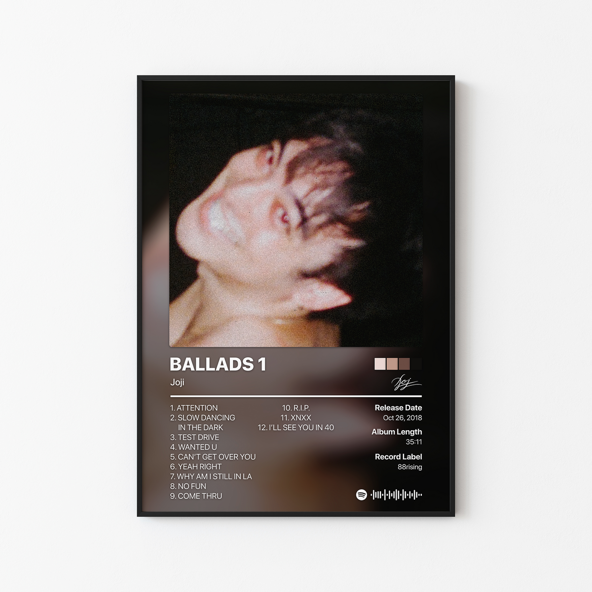 Joji BALLADS 1 Album Poster