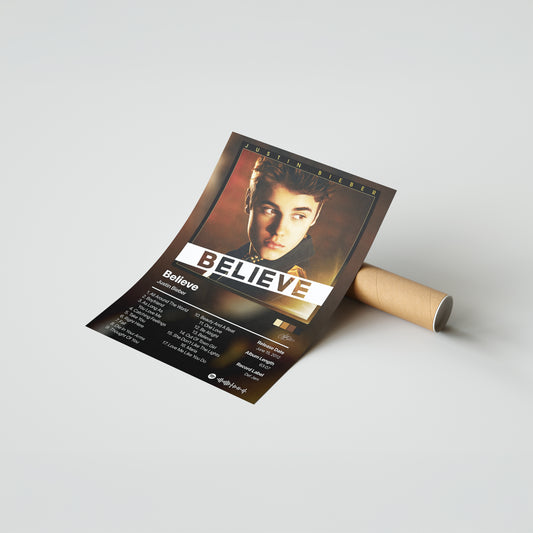 Justin Bieber Believe Album Poster