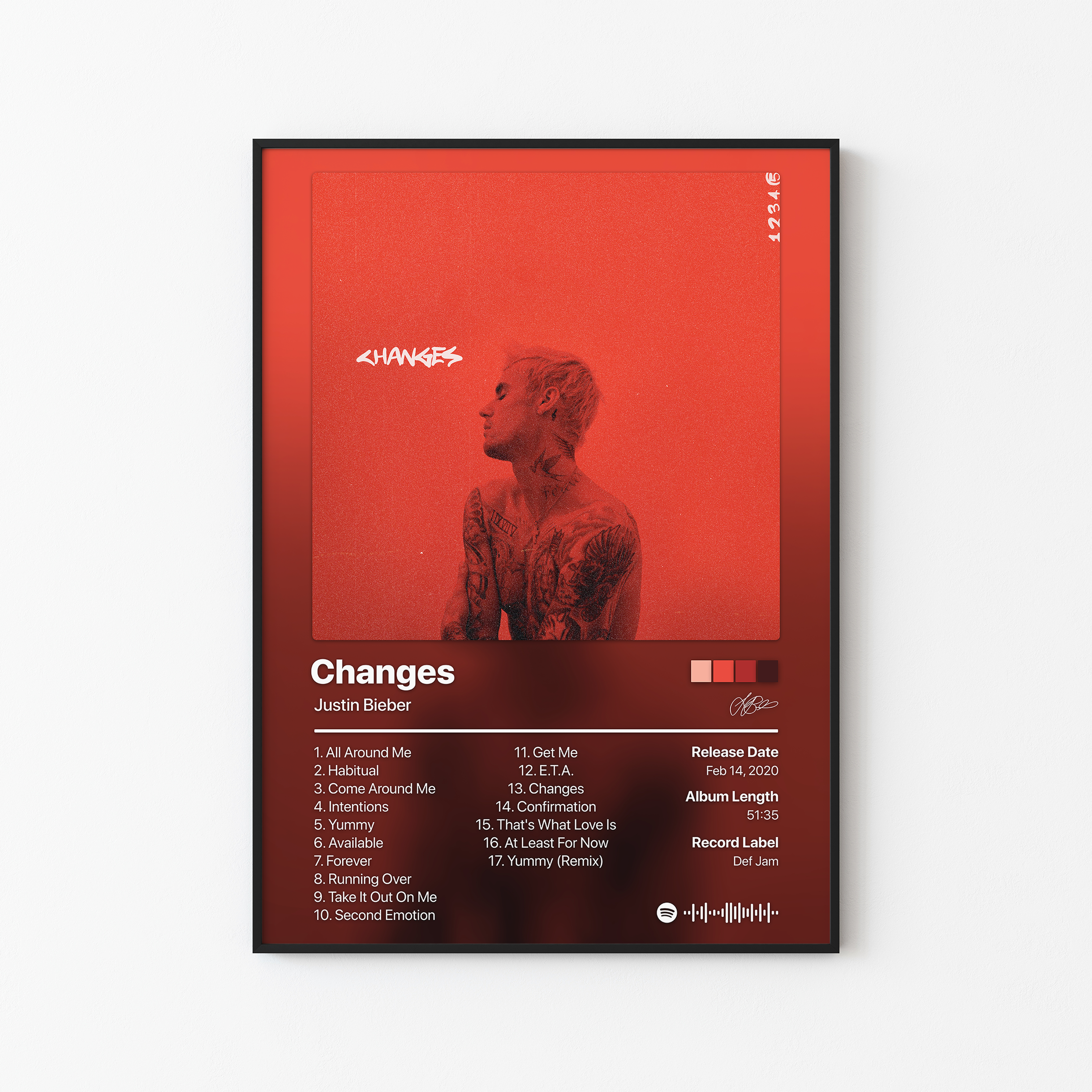ポスター　Justin Bieber ジャスティン・ビーバー Changes Justin Bieber 