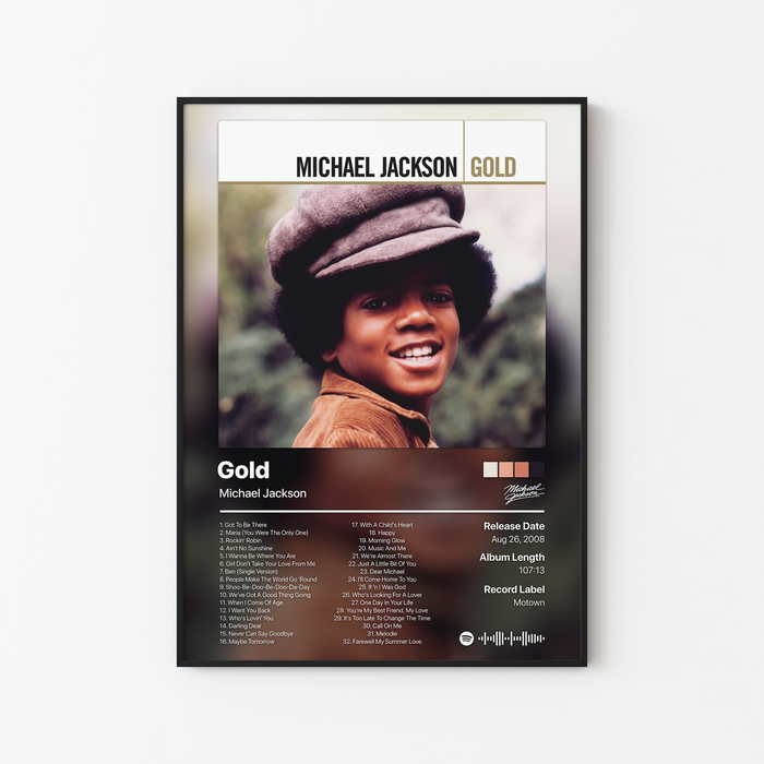 Michael Jackson Gold Album Poster