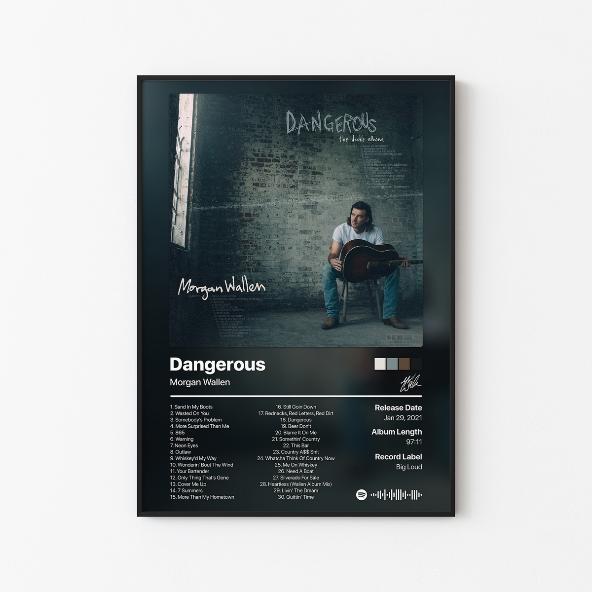 Morgan Wallen Dangerous: The Double Album Album Poster