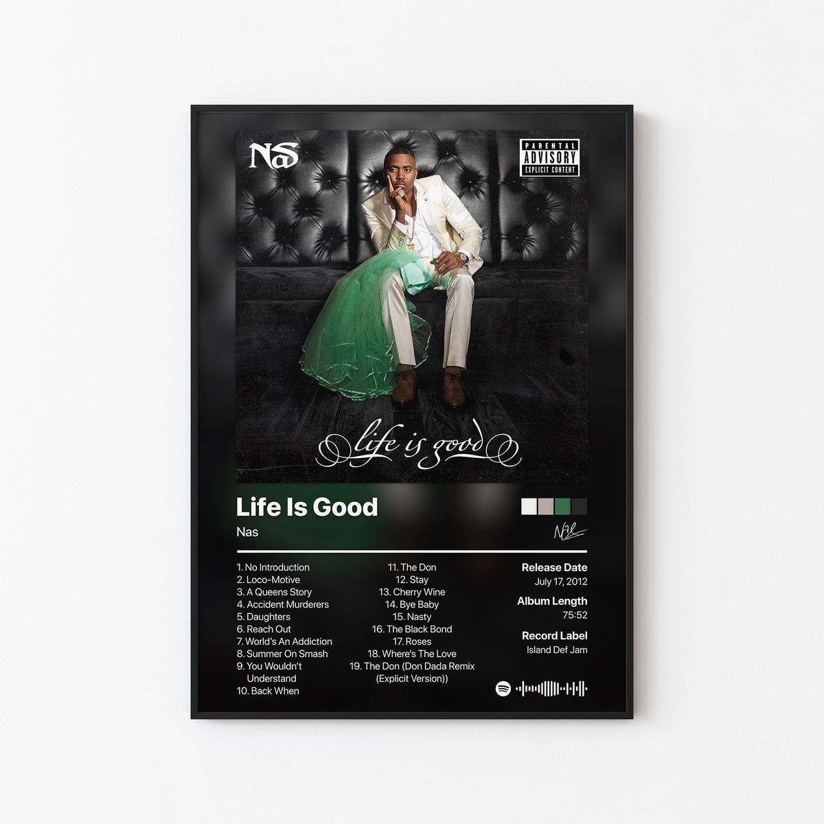Nas Life Is Good Album Poster