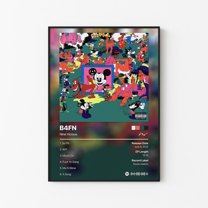 Nine Vicious B4FN Album Poster