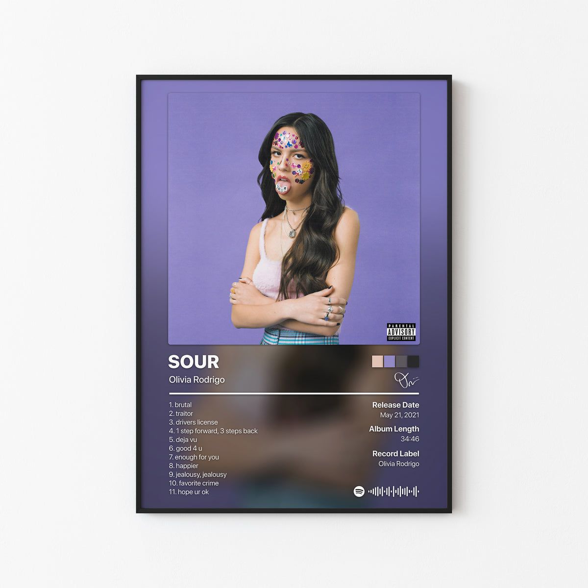 Olivia Rodrigo SOUR Album Poster