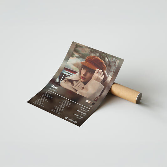 Taylor Swift Red (Taylor's Version) Album Poster