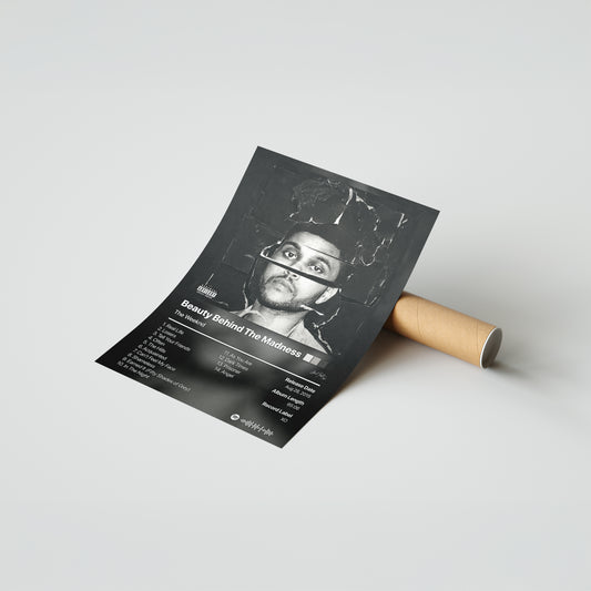 The Weeknd Beauty Behind The Madness Album Poster