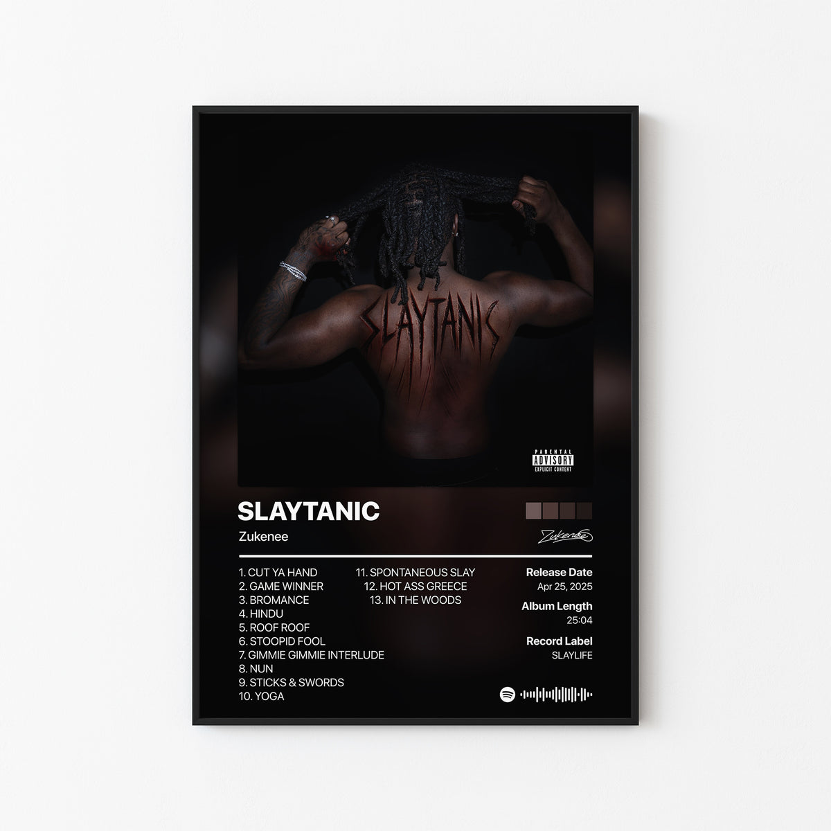 Zukenee SLAYTANIC Album Poster