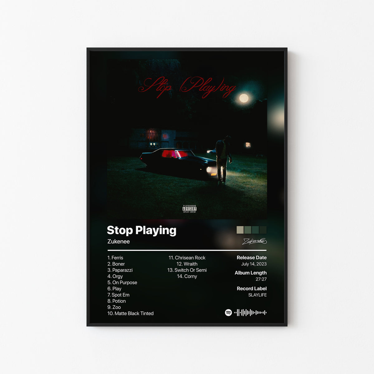 Zukenee Stop Playing Album Poster
