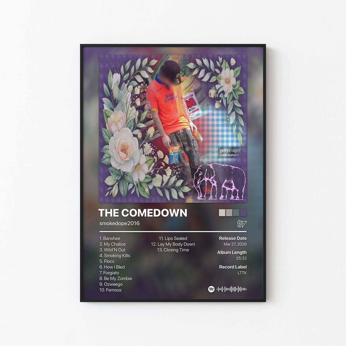 smokedope2016 THE COMEDOWN Album Poster