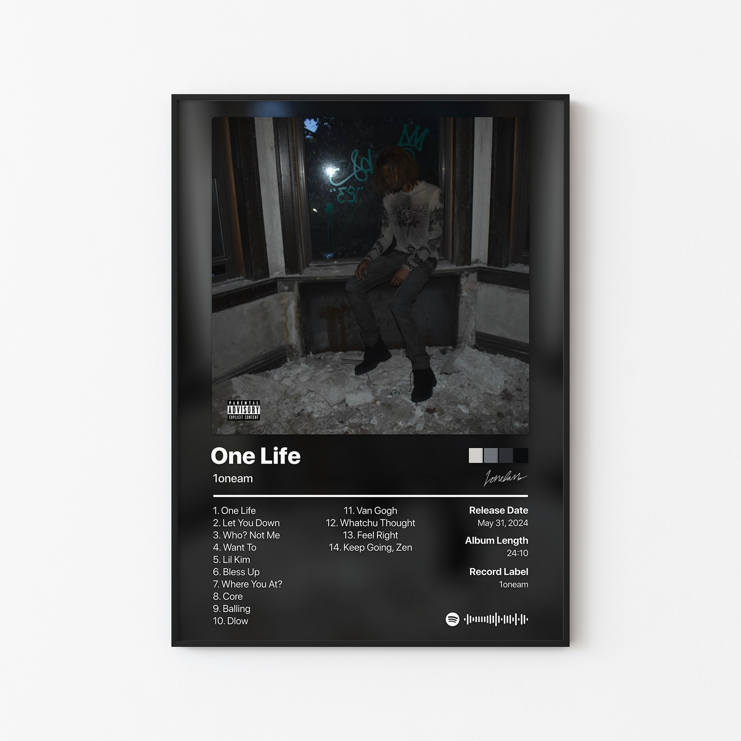1oneam One Life Album Poster