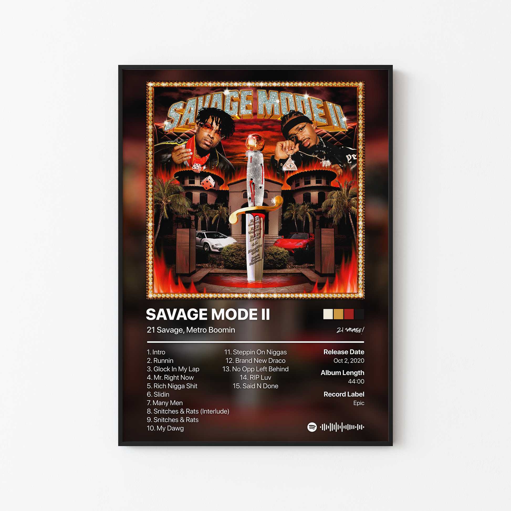 21 Savage SAVAGE MODE II Album Poster