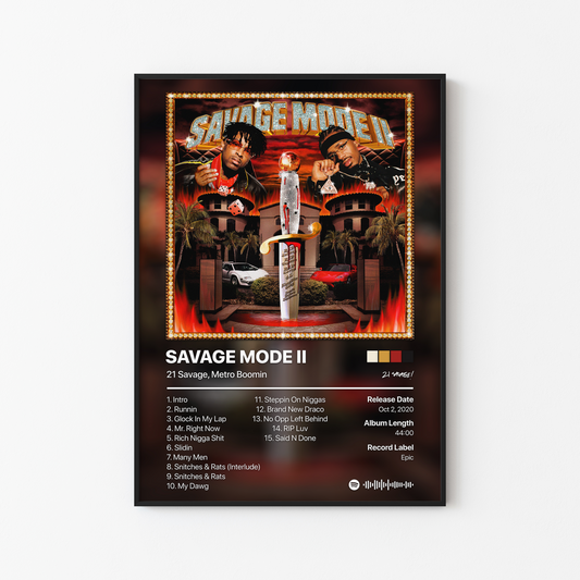 21 Savage SAVAGE MODE II Album Poster