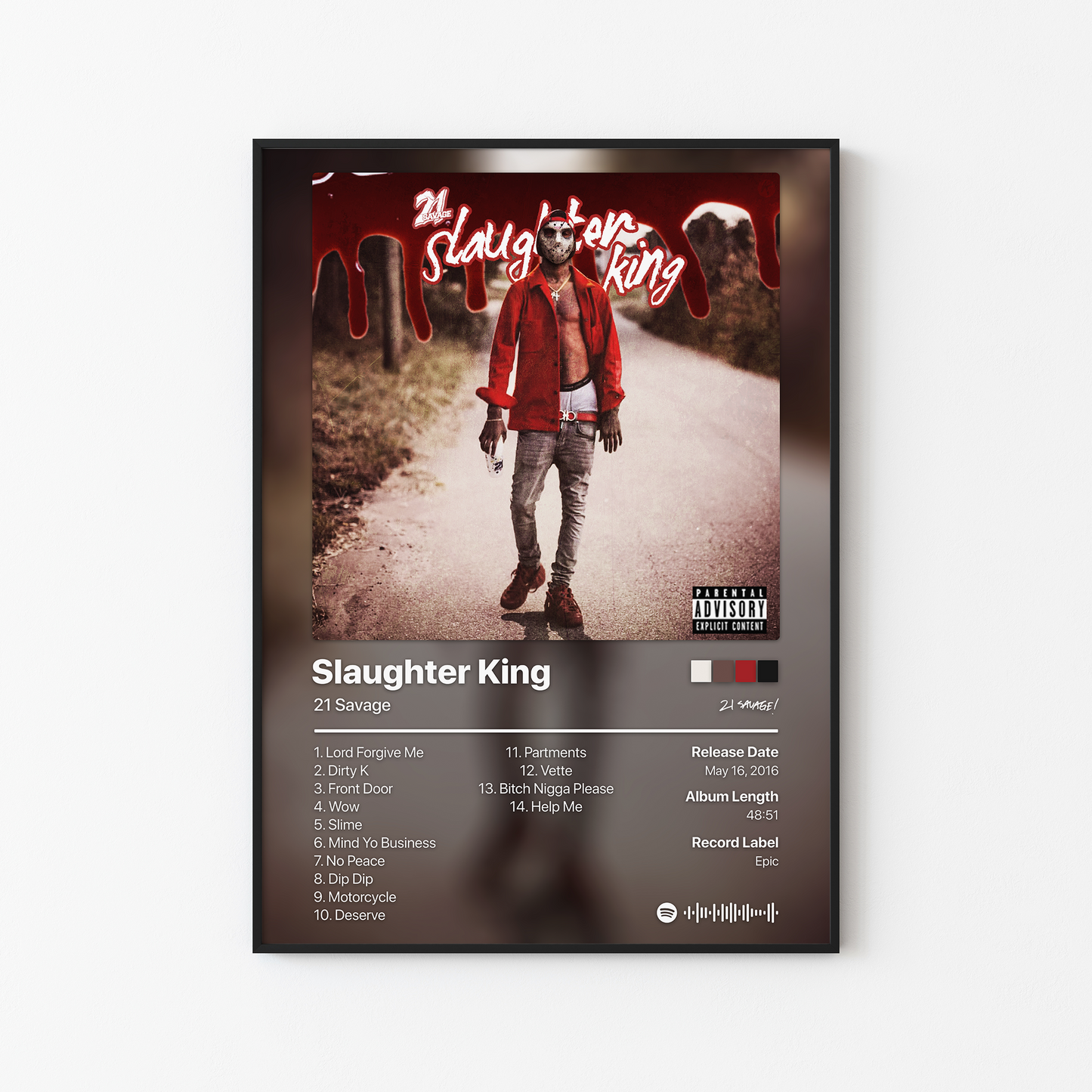 21 Savage Slaughter King Album Poster