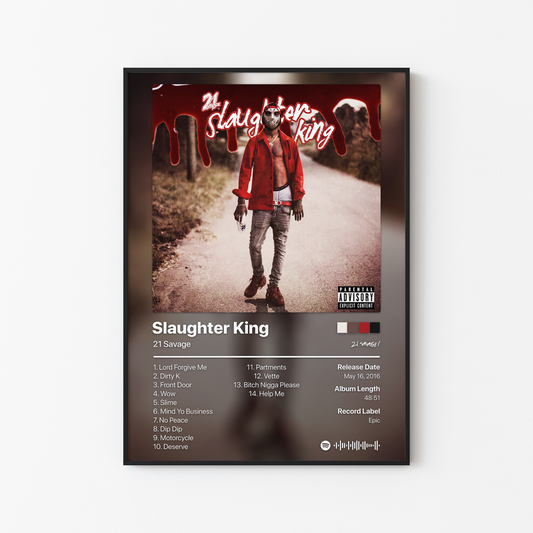 21 Savage Slaughter King Album Poster
