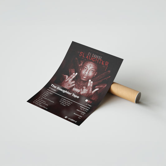 21 Savage The Slaughter Tape Album Poster