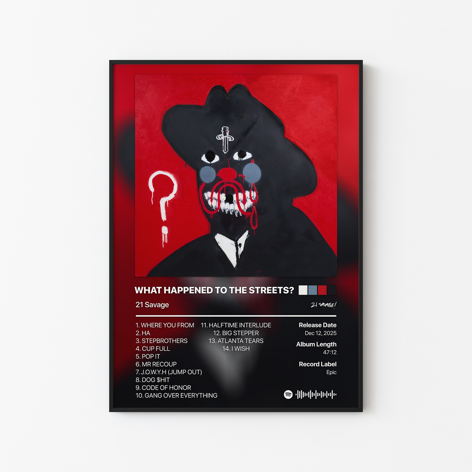 21 Savage WHAT HAPPENED TO THE STREETS? Album Poster