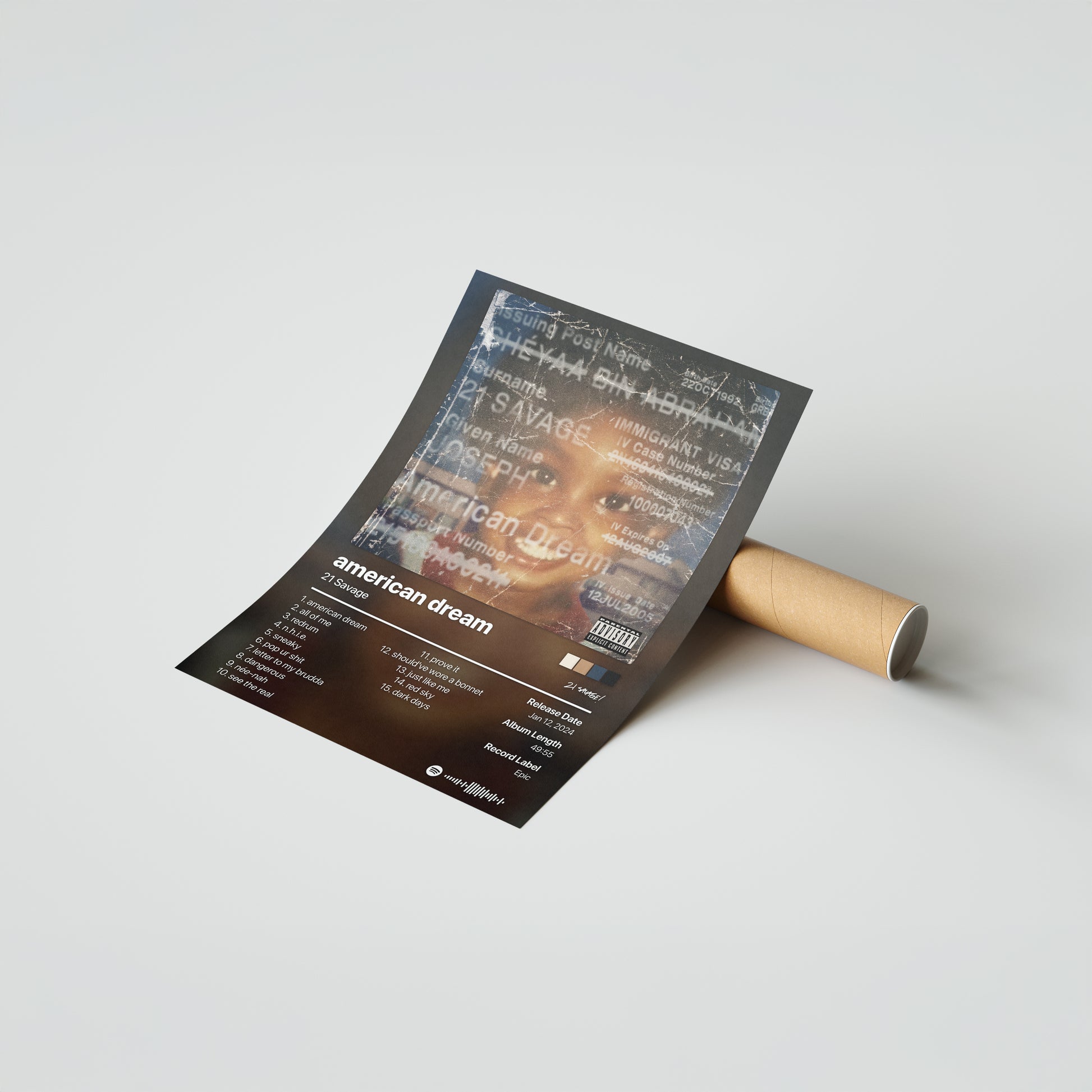 21 Savage american dream Album Poster