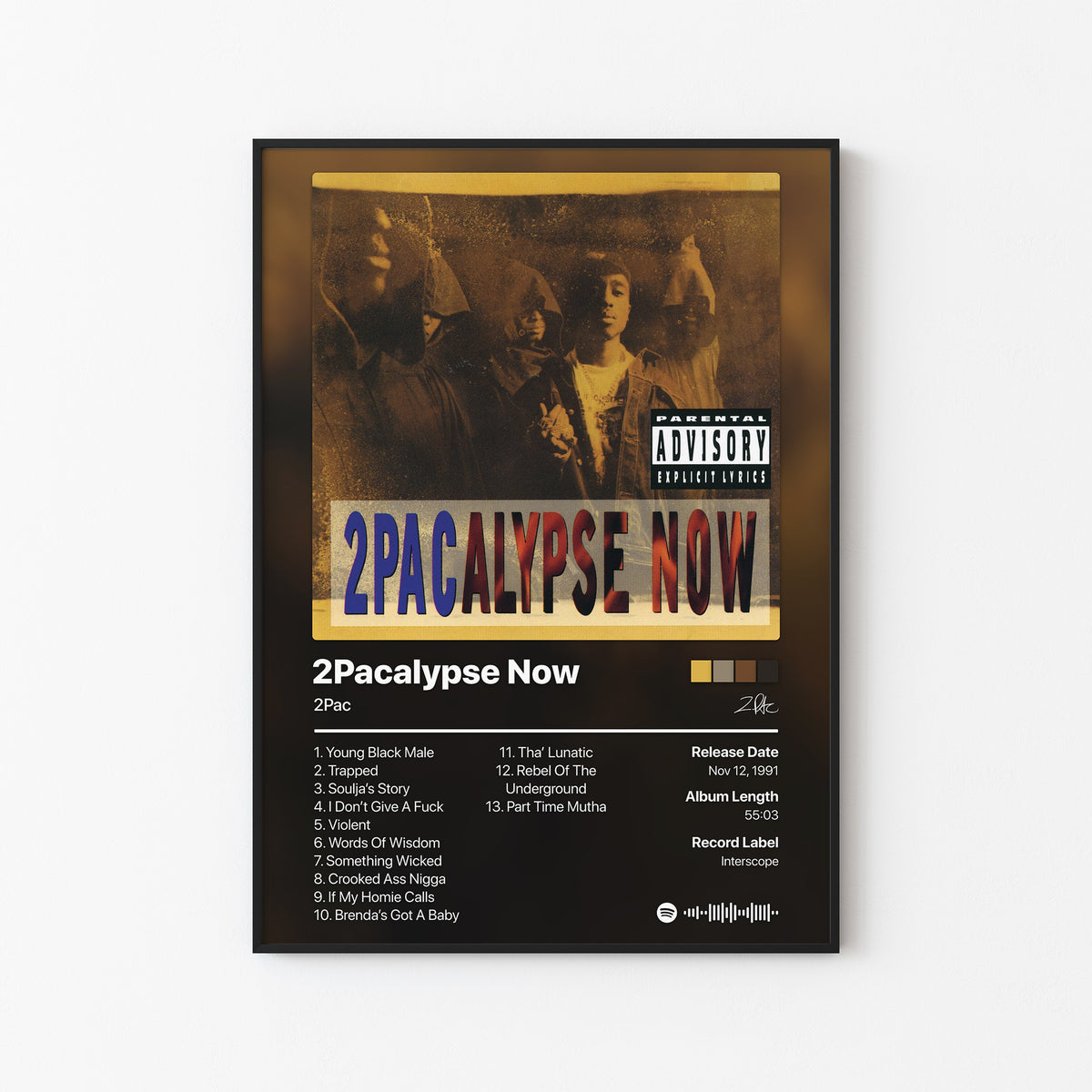 2Pac 2Pacalypse Now Album Poster