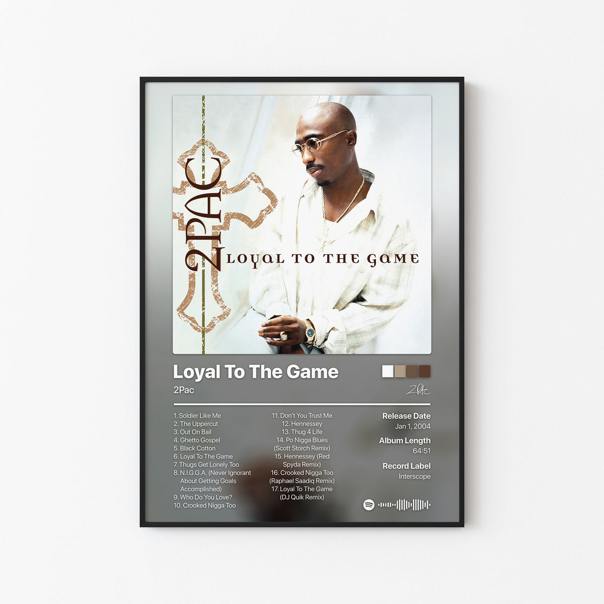 2Pac Loyal To The Game Album Poster