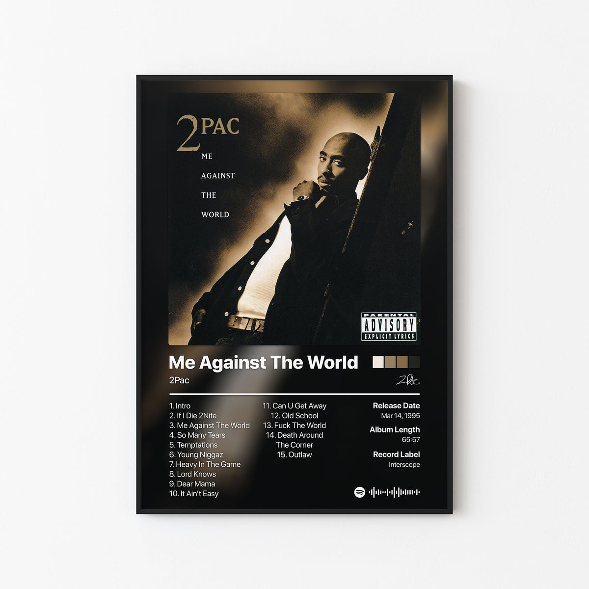 2Pac Me Against The World Album Poster