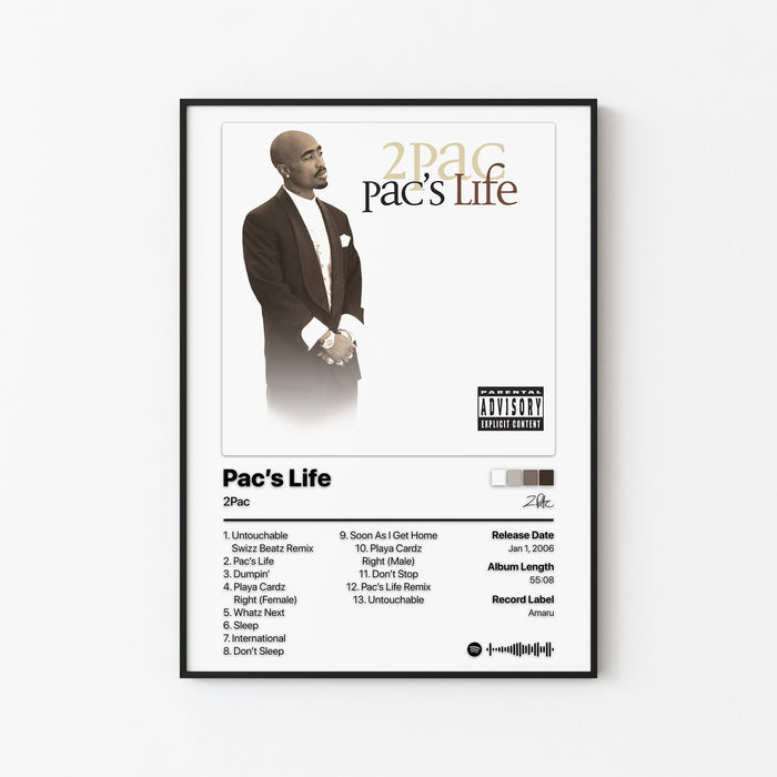2Pac Pac's Life Album Poster