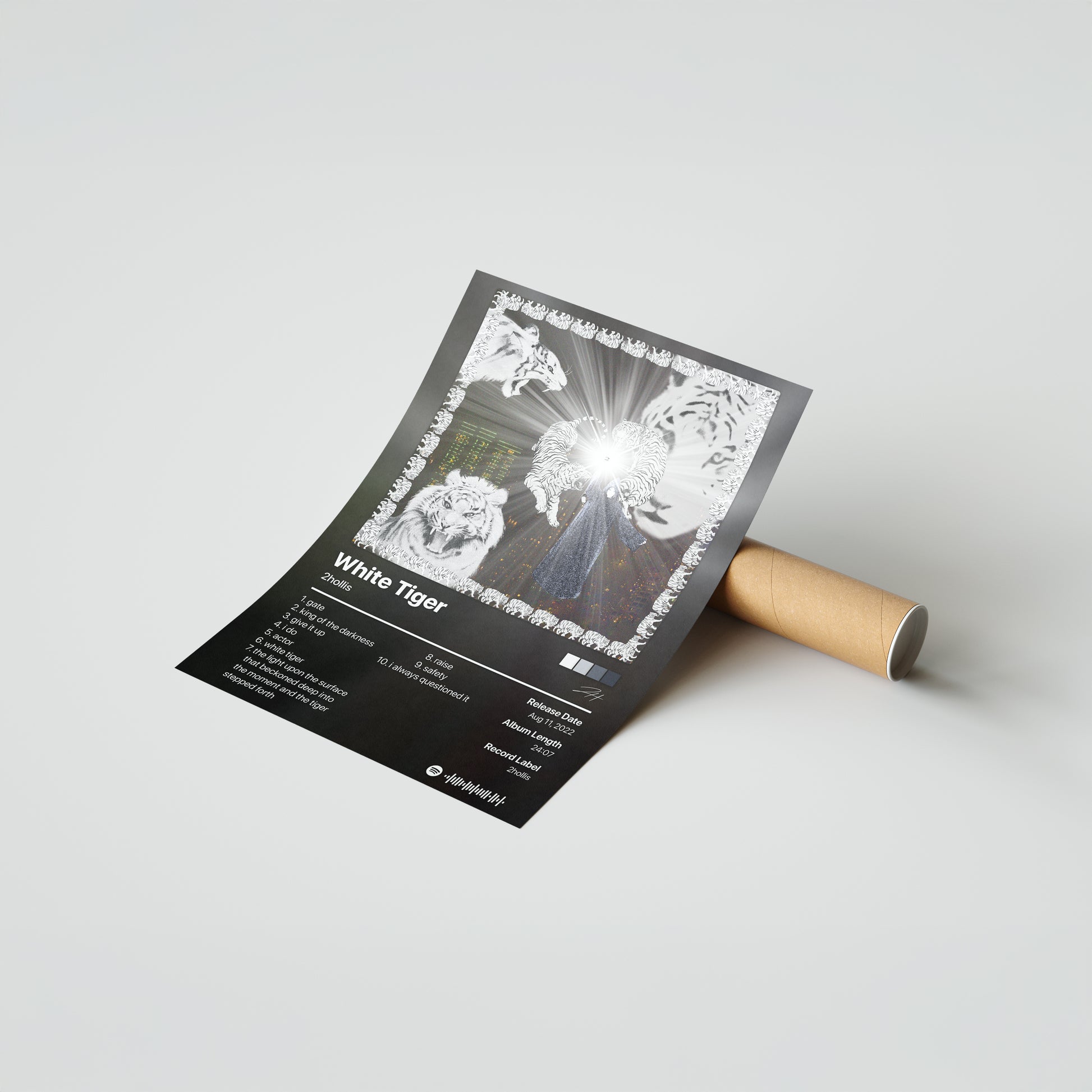 2hollis White Tiger Album Poster