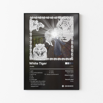 2hollis White Tiger Album Poster