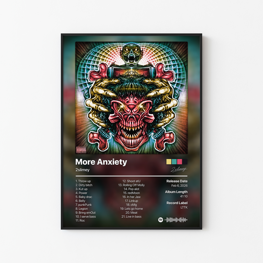2slimey More Anxiety Album Poster