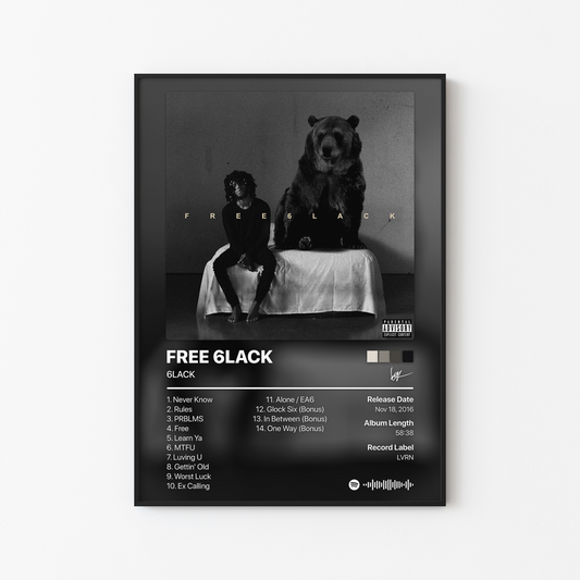 6LACK FREE 6LACK Album Poster