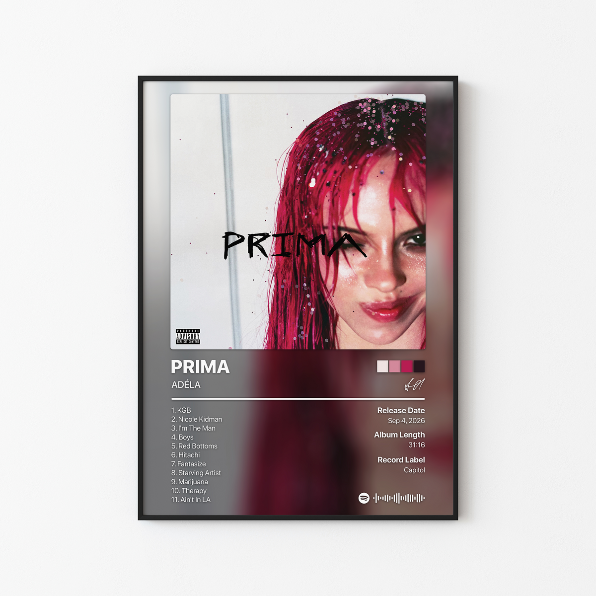 ADELA PRIMA Album Poster