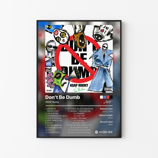 ASAP Rocky Don't Be Dumb Album Poster