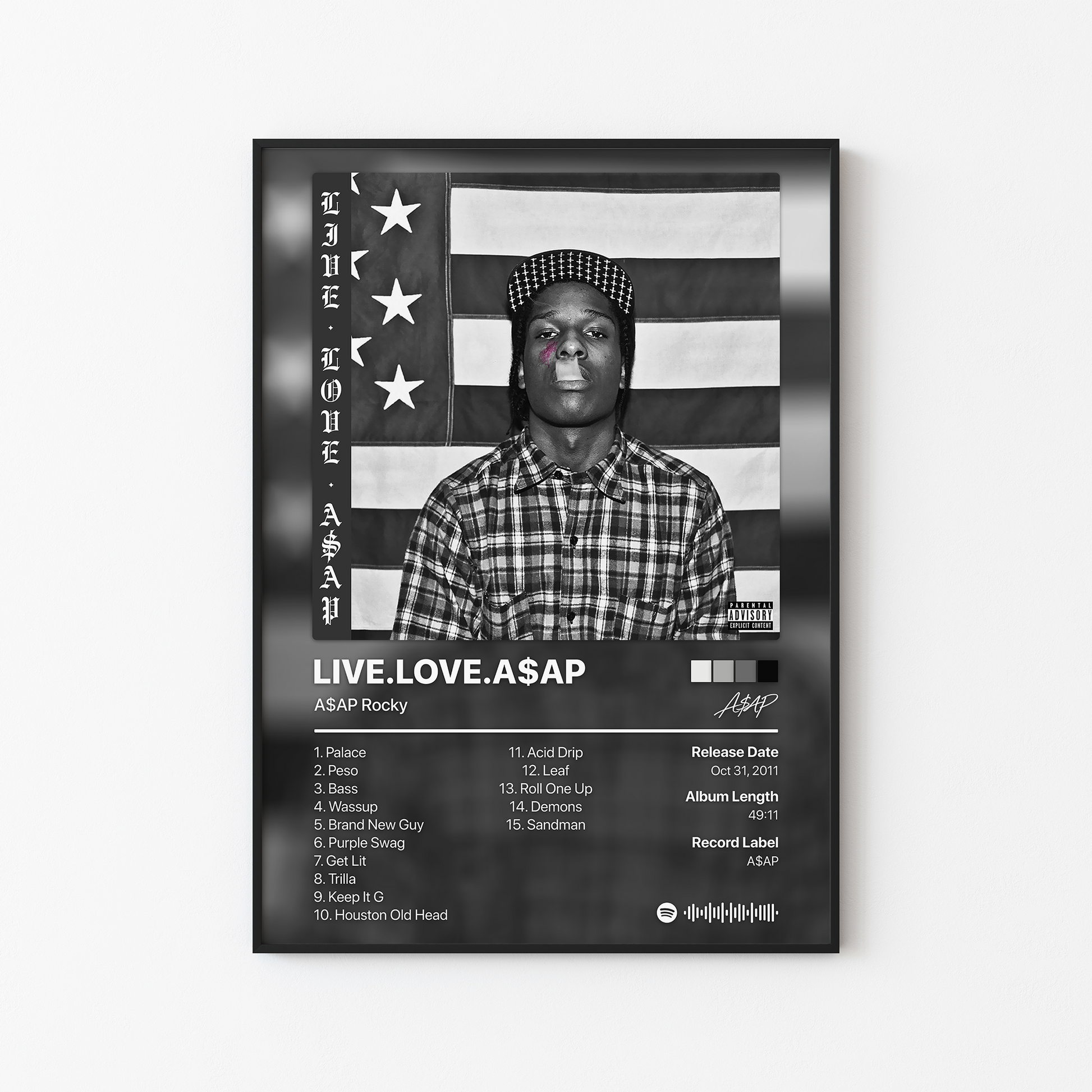 ASAP Rocky LIVE LOVE ASAP Album Poster