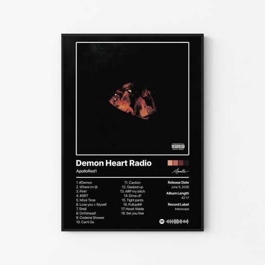 ApolloRed1 Demon Heart Radio Album Poster