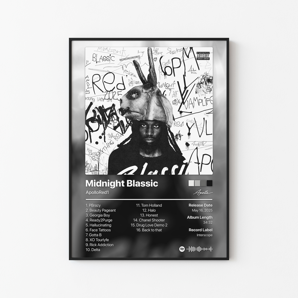 ApolloRed1 Midnight Blassic Album Poster