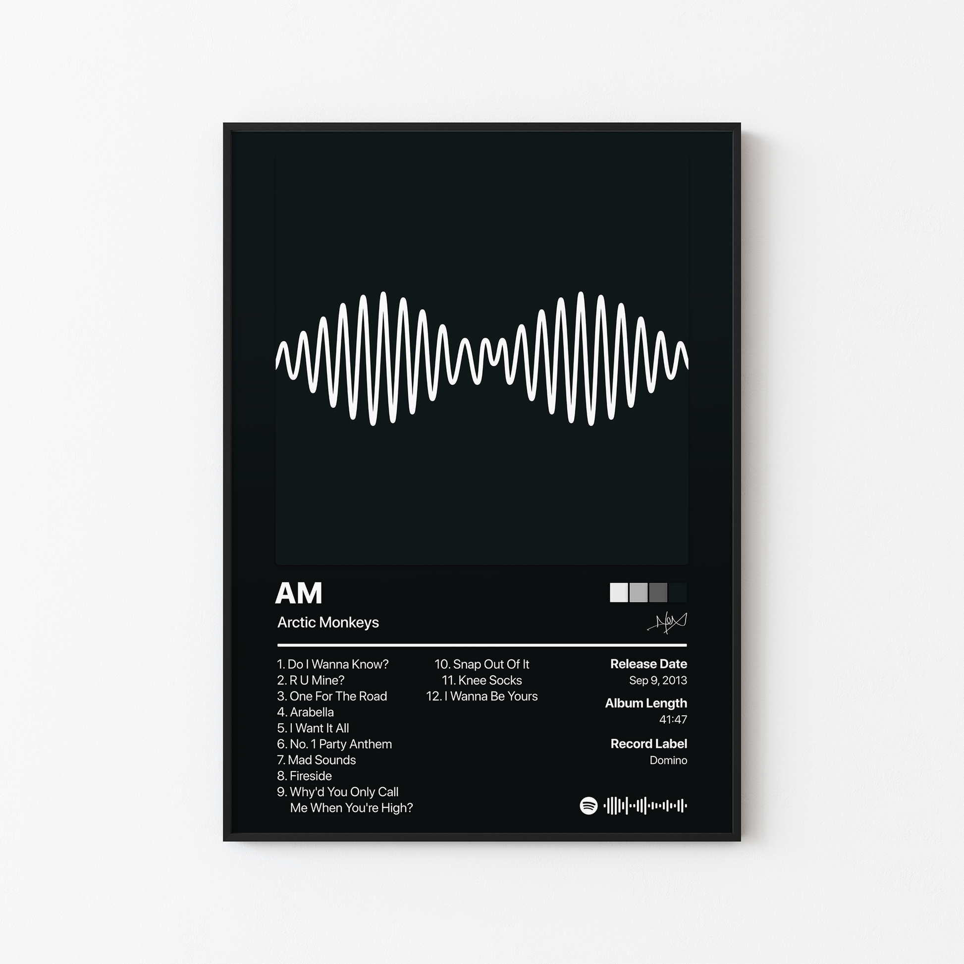 Arctic Monkeys AM Album Poster