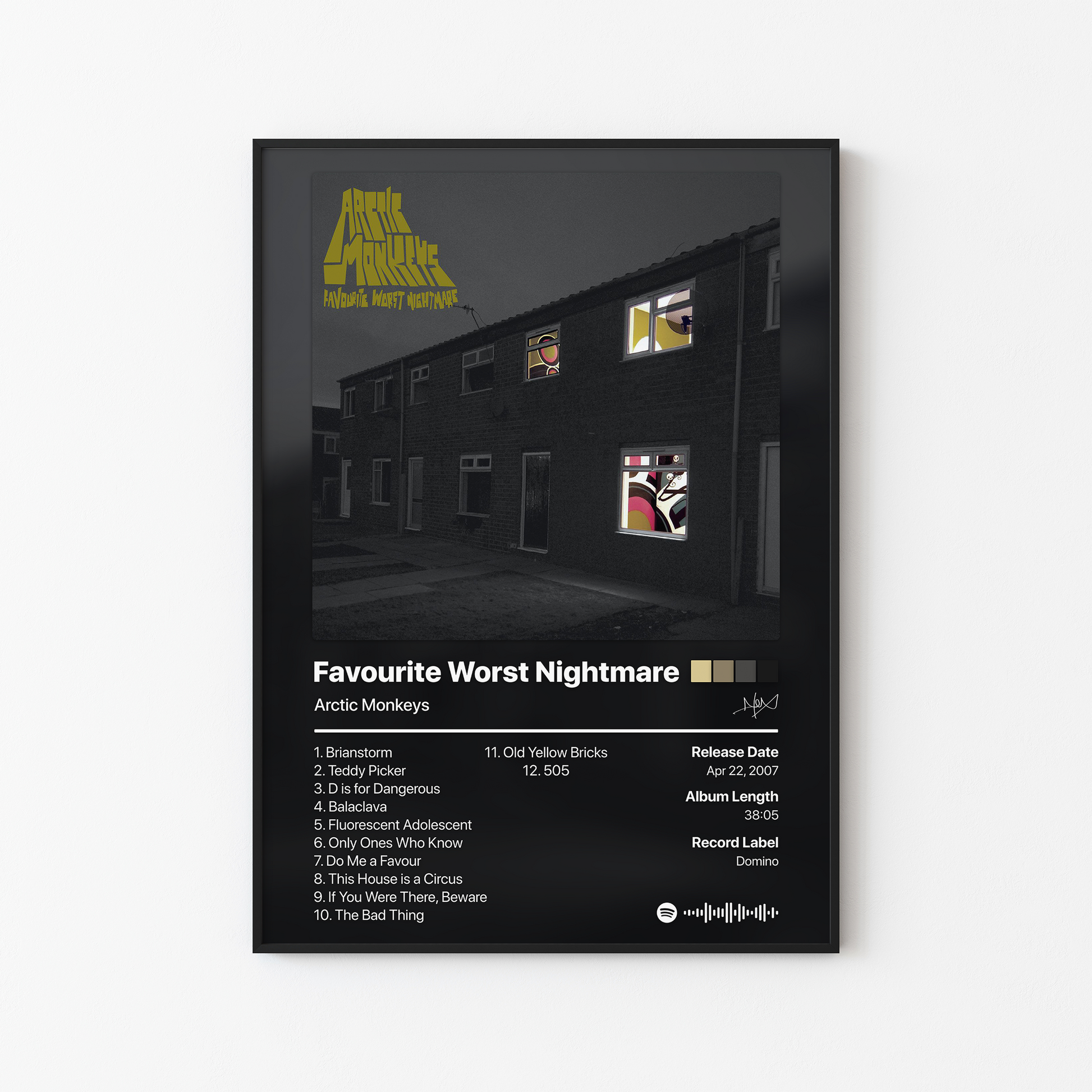 Arctic Monkeys Favourite Worst Nightmare Album Poster