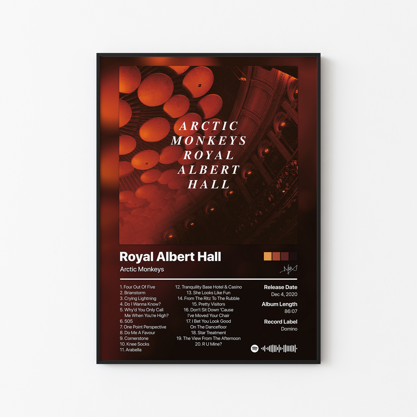 Arctic Monkeys Live at the Royal Albert Hall Album Poster