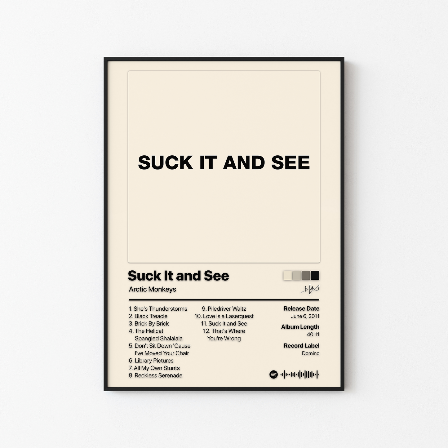 Arctic Monkeys Suck It and See Album Poster