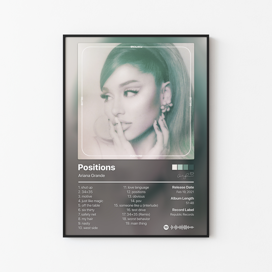 Ariana Grande Positions Album Poster